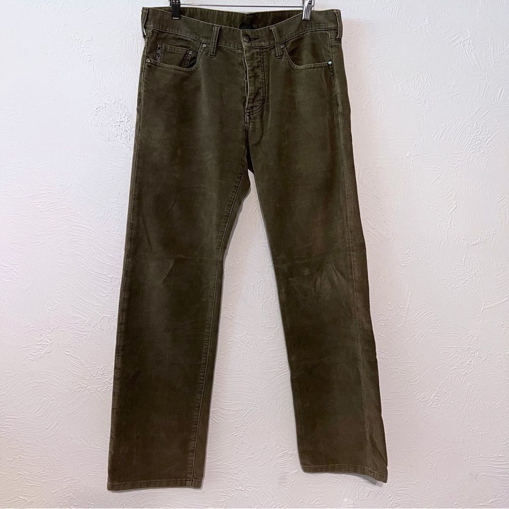 Armani Exchange Mens Brown Striped Corduroy Style Pants Size 31 Actual 34X30